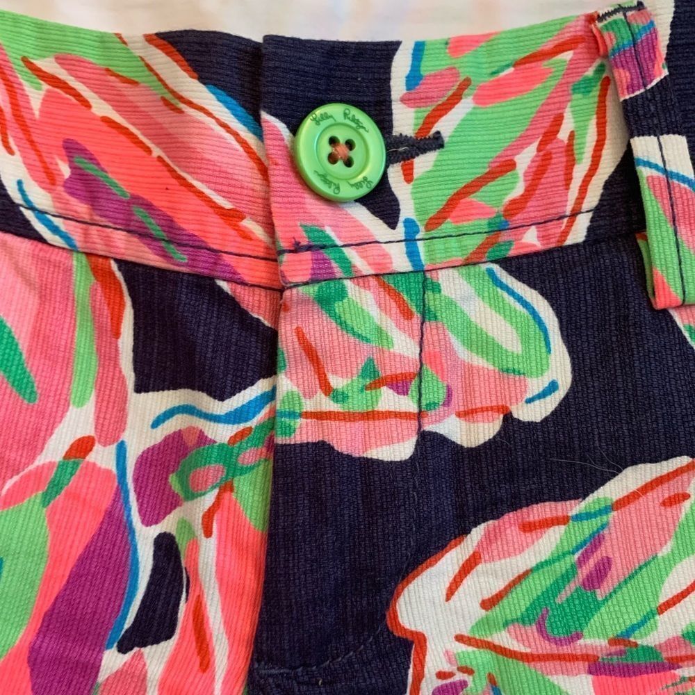 Lilly Pulitzer Callahan Short Size 00 Navy Pink and Green - Picture 2 of 5